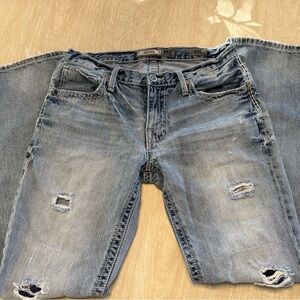 Men's BKE Derrick Distressed Blue Jeans 32L